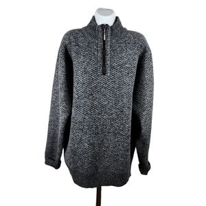 STACY ADAMS QUARTER ZIP FLEECE LINED SWEATER